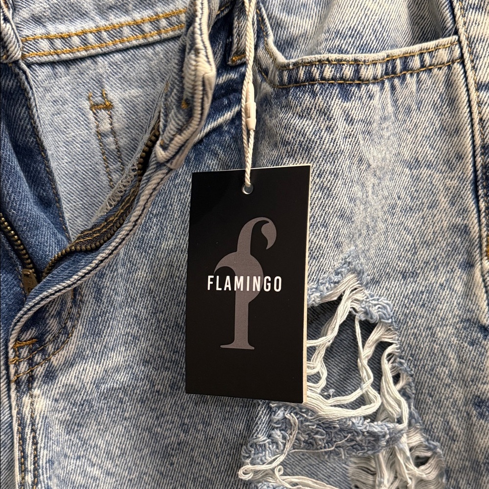 Trendy Light Blue Distressed Women's Jeans - Picture 3 of 10